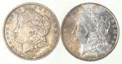 Lot (2) 1883-O & 1904-O Morgan Silver Dollars - Toned