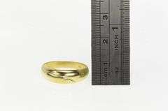 14K Yellow Gold Domed Diamond Wavy Design Vintage Band Ring