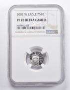 PF70 UCAM 2002-W $10 American Platinum Eagle 1/10 Oz Platinum NGC
