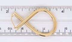 Handsome Long Gold Loop Earrings in Yellow Gold