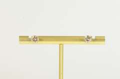 14K Yellow Gold 1.00 Ctw Diamond Solitaire Classic Stud Earrings