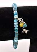Cat Charm Bracelet In Sterling Silver