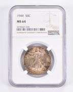 MS64 1944 Walking Liberty Half Dollar - Graded NGC