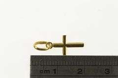 14K Yellow Gold Classic Cross Christian Faith Symbol Charm/Pendant