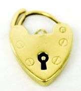 Vintage 9CT Gold Padlock Heart