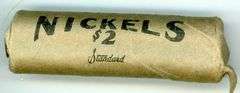 Wrapped Roll of Buffalo Nickels