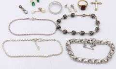 Group Lot of Vintage 925 Sterling Silver Jewelry