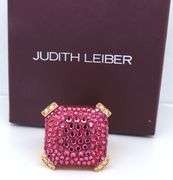 Judith Leiber Crystal Pink Ring