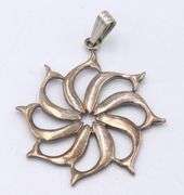 Set of Vintage 925 Sterling Silver Pendant and Matching Dangle Earrings