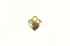 14K Yellow Gold Curvy Diamond Inset Love Symbol Romantic Charm/Pendant
