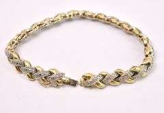 Vermeil X Link Bracelet In Sterling Silver