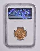 AU58 1913 Great Britain 1 Gold Sovereign NGC