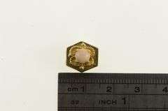 14K Yellow Gold Victorian Style Coral Slide Bracelet Charm/Pendant