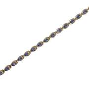 14K YELLOW GOLD BRACELET WITH TANZANITE