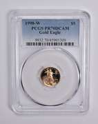 PR70 DCAM 1998-W $5 American Gold Eagle 1/10 oz Gold PCGS