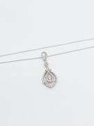 Fashion-Forward 18kt White Gold Necklace With Unique Shaped Diamond Pendant