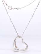 Tiffany & Co Elsa Peretti open Heart Pendant on Chain
