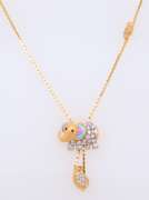Fabulous 20kt Yellow Gold Elephant Necklace