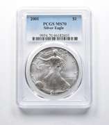 MS70 2001 American Silver Eagle PCGS