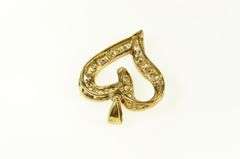 10K Yellow Gold 1.00 Ctw Diamond Classic Heart Love Pendant
