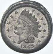 1863 Patriotic Indian Head Civil War Token - F-92/198e - R9
