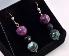Mutli-Gemstone Earring In Sterling Silver