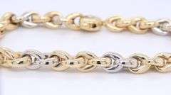Incredible 2 Tone Fancy Gold Link Bracelet