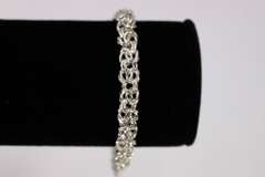 Italian Sterling Silver Byzantine Bracelet 7.25"