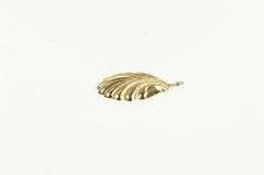 14K Yellow Gold Scallop High Relief Sea Shell Ocean Charm/Pendant