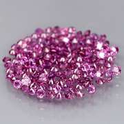 Diamond cut 3.08ct violet pink Rhodolite Garnet set
