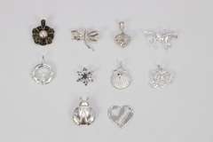 .925 Sterling Silver Charm Set Lot of 10 Charms/Pendants