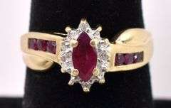 Dazzling Ruby Gem Ring In Yellow Gold