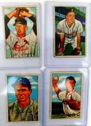 Lot of 4 Bowman 1952 Baseball Cards