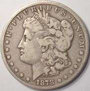 1878-CC Morgan Silver Dollar, Circulated.