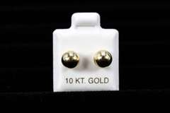 10k Yellow Gold 7mm Round Ball Stud Earrings