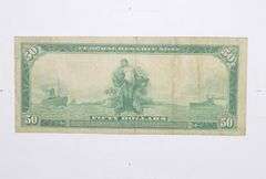 1914 $50 Federal Reserve Note - FR 1037 - Horse Blanket