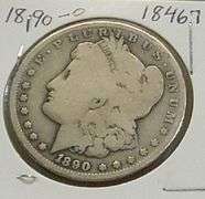 1890-O Morgan Dollar,  circ, hard