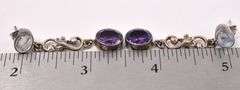 Moonstone And Amethyst Earrings In Sterling Silver