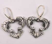 Fish Dangle Earrings In Sterling Silver
