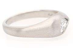 0.60ct Pear Diamond Bezel Set Solitaire Ring in Platinum