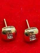 14K GOLD AND DIAMOND STUD EARRINGS