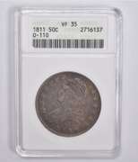 VF35 1811 Capped Bust Half Dollar O-110 ANACS