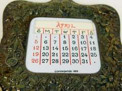 Antique S. Kirk & Son Sterling Repousse Perpetual Calendar