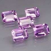 Vibrant 7.54ct 8x6mm real Bolivian Amethyst set