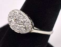 Stunning Diamond Ring In 14K White Gold