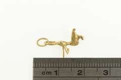 14K Yellow Gold Pelican Duck Bird Diamond Cut Charm/Pendant