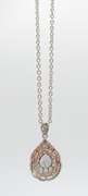 Fabulous Large 10.00 Carats Pear Shaped Mystic Topaz and White Topaz in Sterling Sliver Pendant Necklace