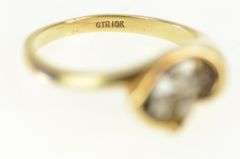10K Yellow Gold 1950's Diamond Flower Lily Vintage Cluster Ring