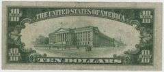Popular Series of 1934-A North Africa $10 Silver Certificate note