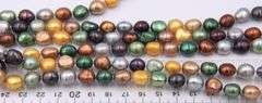 Multi Strand Multi Color Pearl Necklace
